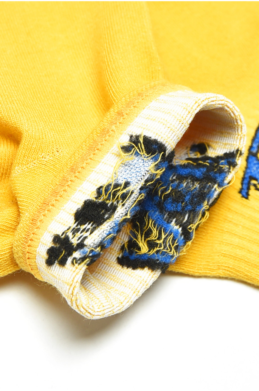 Носки женские демисезонные спортивные горчичного цвета LA8806-3 200846