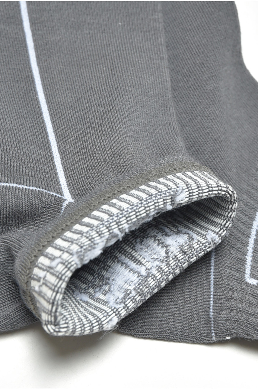 Носки женские демисезонные спортивные серого цвета LA8806-1 200854