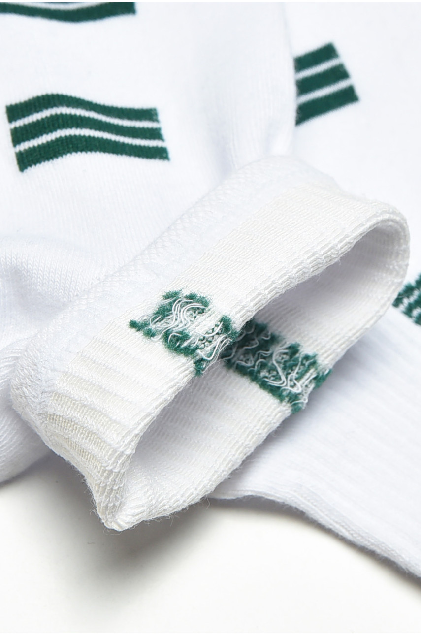 Носки женские демисезонные спортивные белого цвета LA8806-1 200856