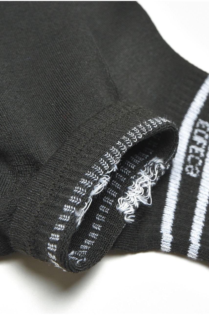 Носки мужские демисезонные спортивные черного цвета ZA-10 200861 Носки мужские демисезонные спортивные черного цвета ZA-10 200861