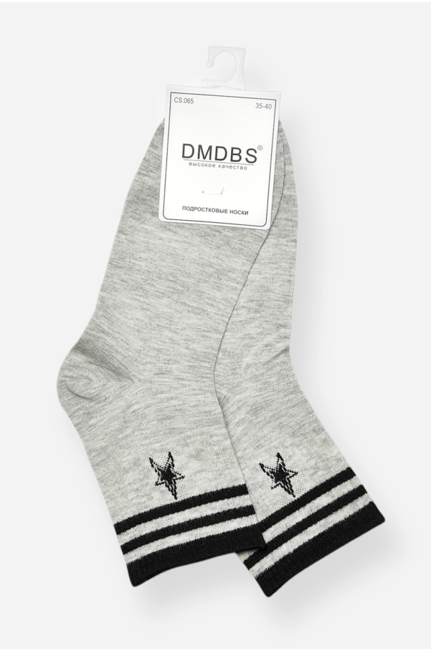 Шкарпетки підліток демісезонні сірого кольору CS065 200869