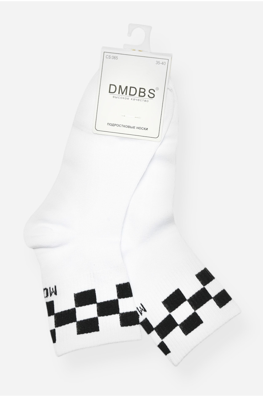 Шкарпетки підліток демісезонні білого кольору CS065 200873