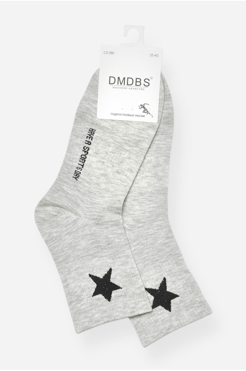 Шкарпетки підліток демісезонні сірого кольору CS066 200878