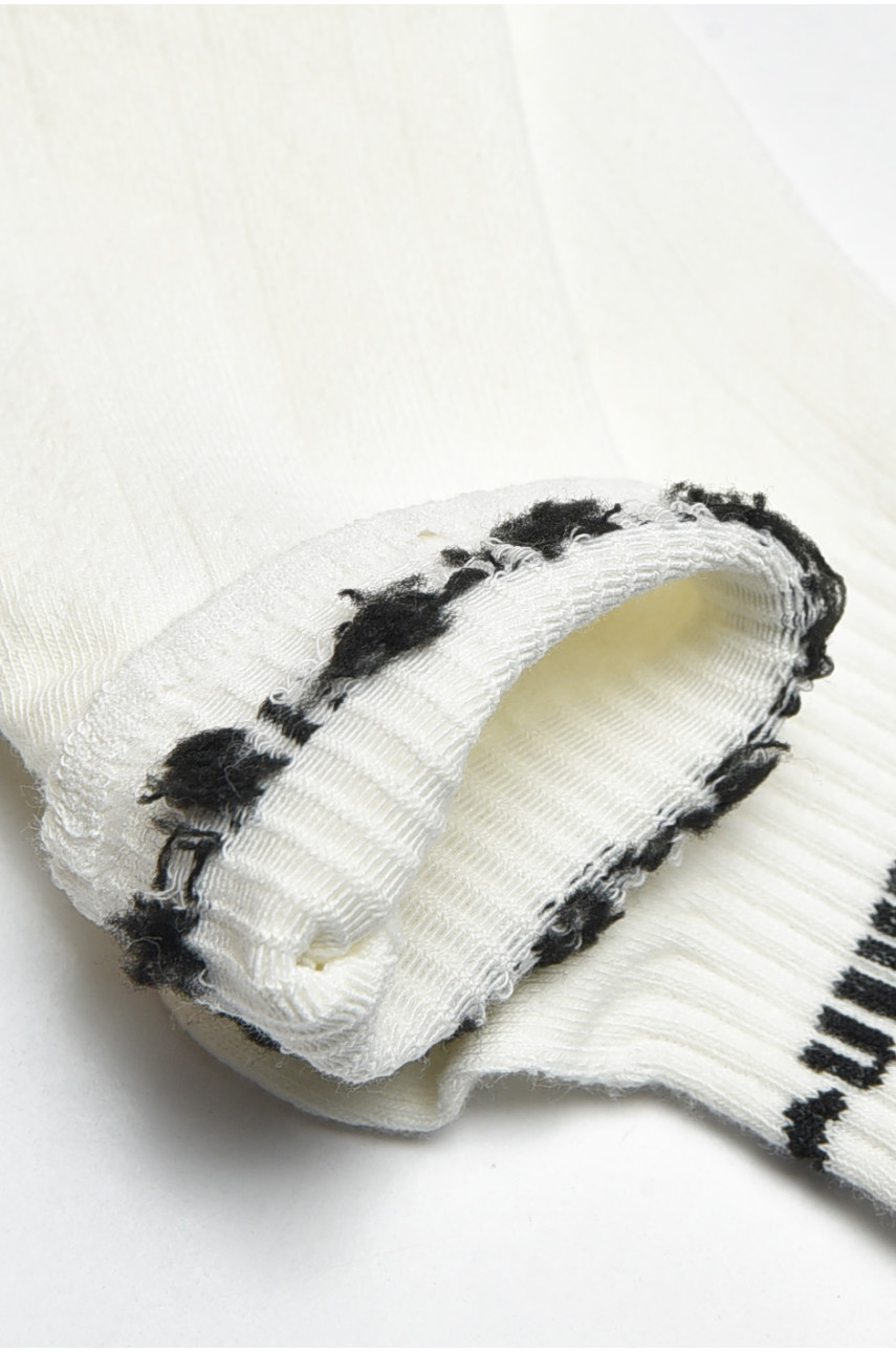 Носки женские демисезонные спортивные белого цвета BY900 200882