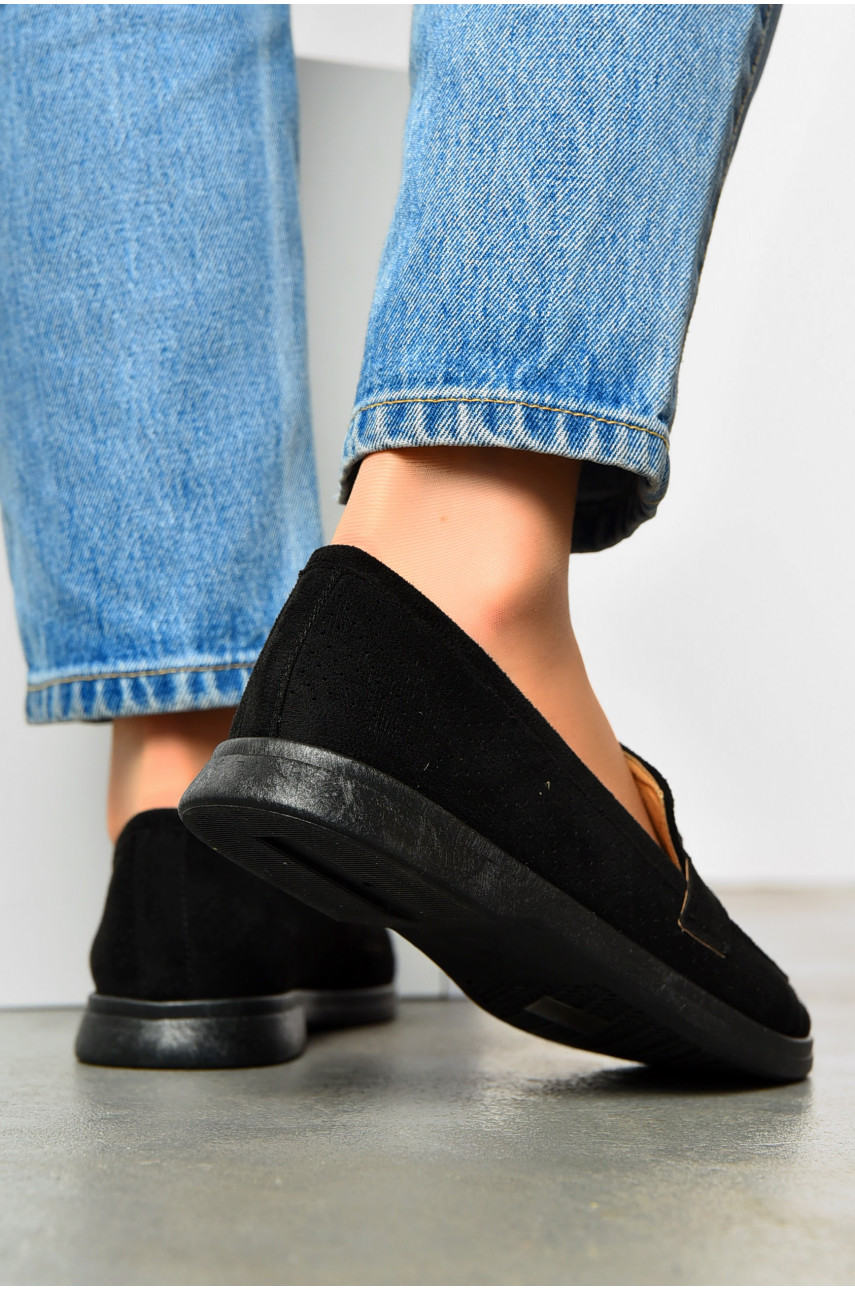 Туфлі-лофери жіночі чорного кольору 2112-5 200910