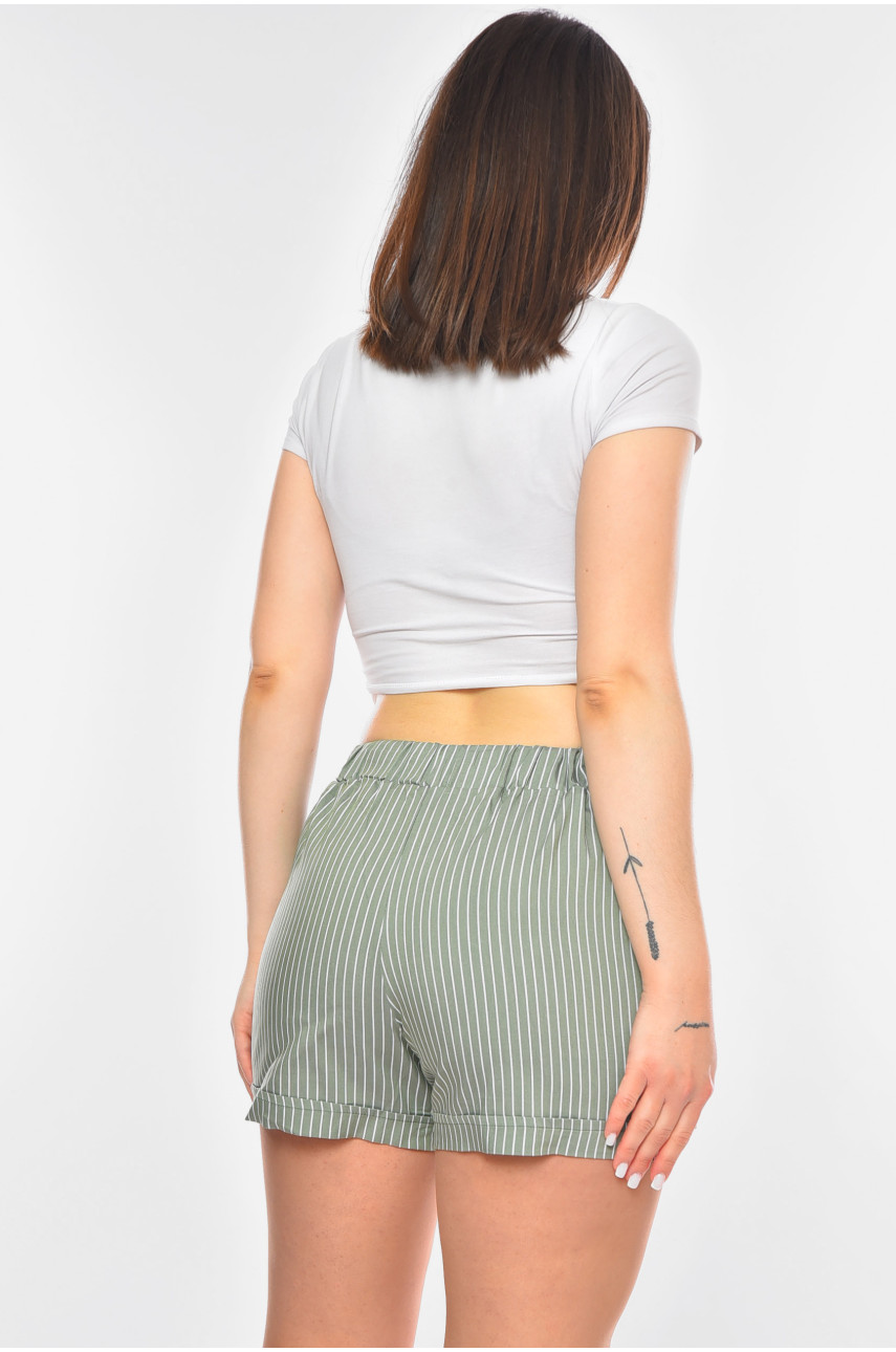 Шорты женские оливкового цвета 119 200915