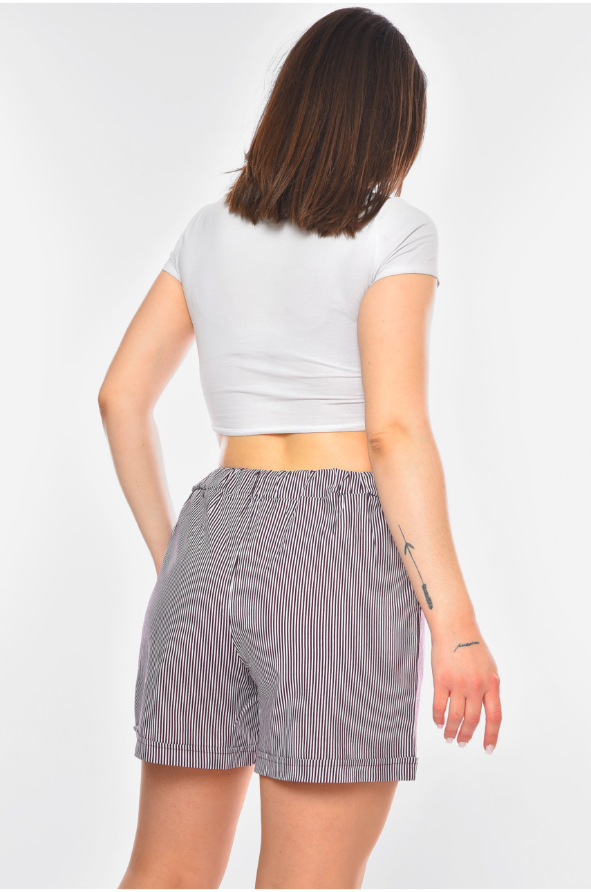 Шорты женские полубатальные тёмно-фиолетового цвета 1127 200926