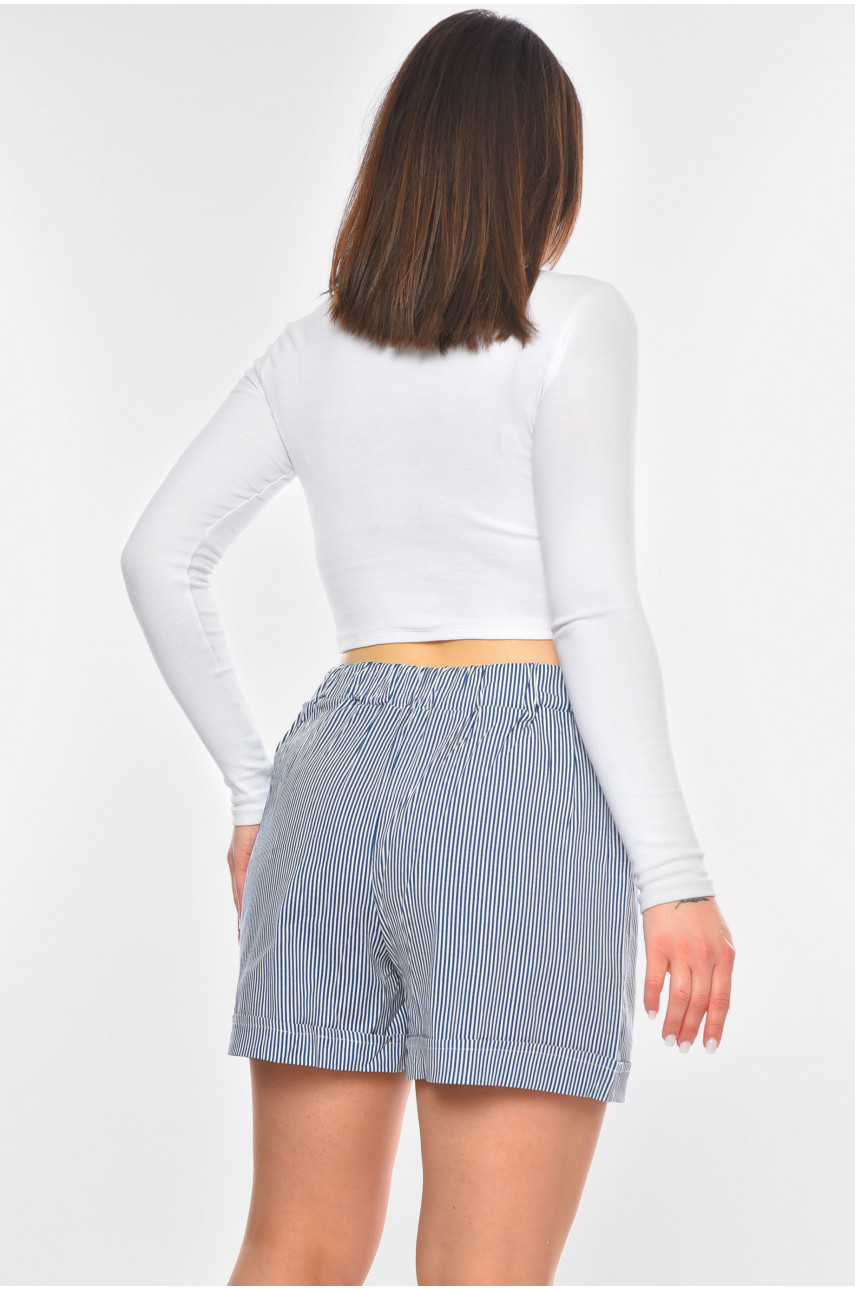 Шорты женские полубатальные голубого цвета 1127 200929