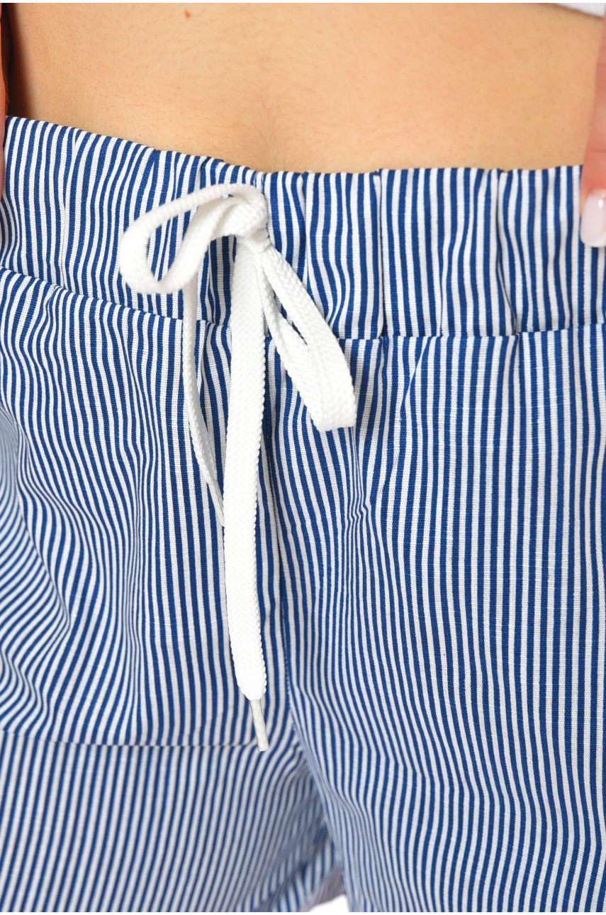 Шорты женские полубатальные голубого цвета 1127 200929