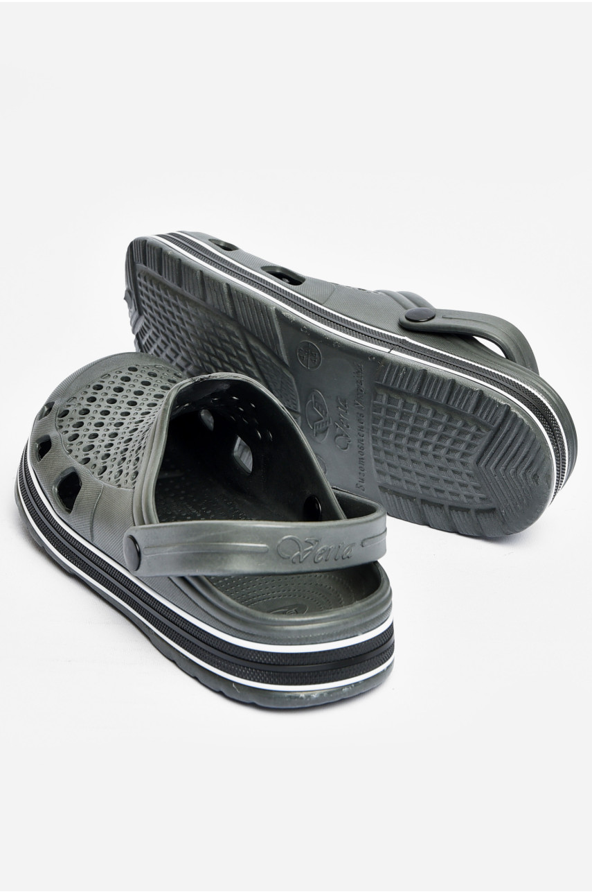 Кроксы мужские серого цвета верта М51 200938 Кроксы мужские серого цвета верта М51 200938