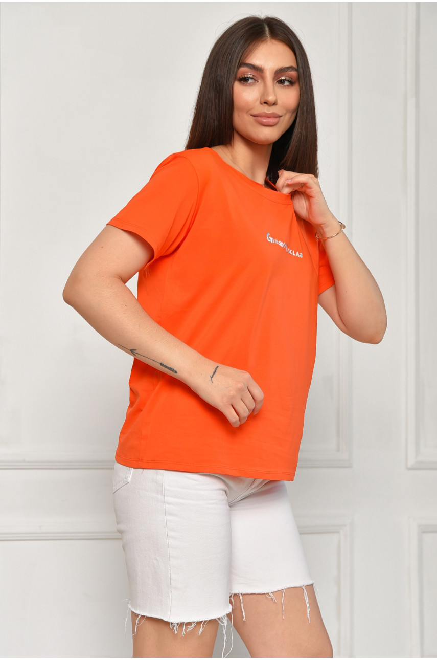 Футболка жіноча помаранчевого кольору 9111 200955