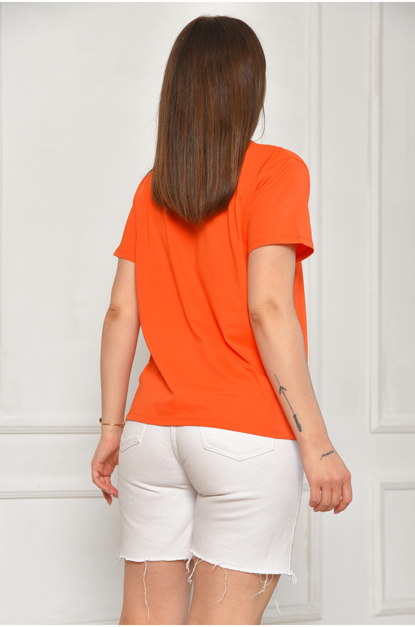 Футболка жіноча помаранчевого кольору 9111 200955
