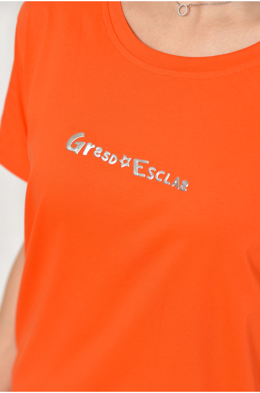 Футболка жіноча помаранчевого кольору 9111 200955