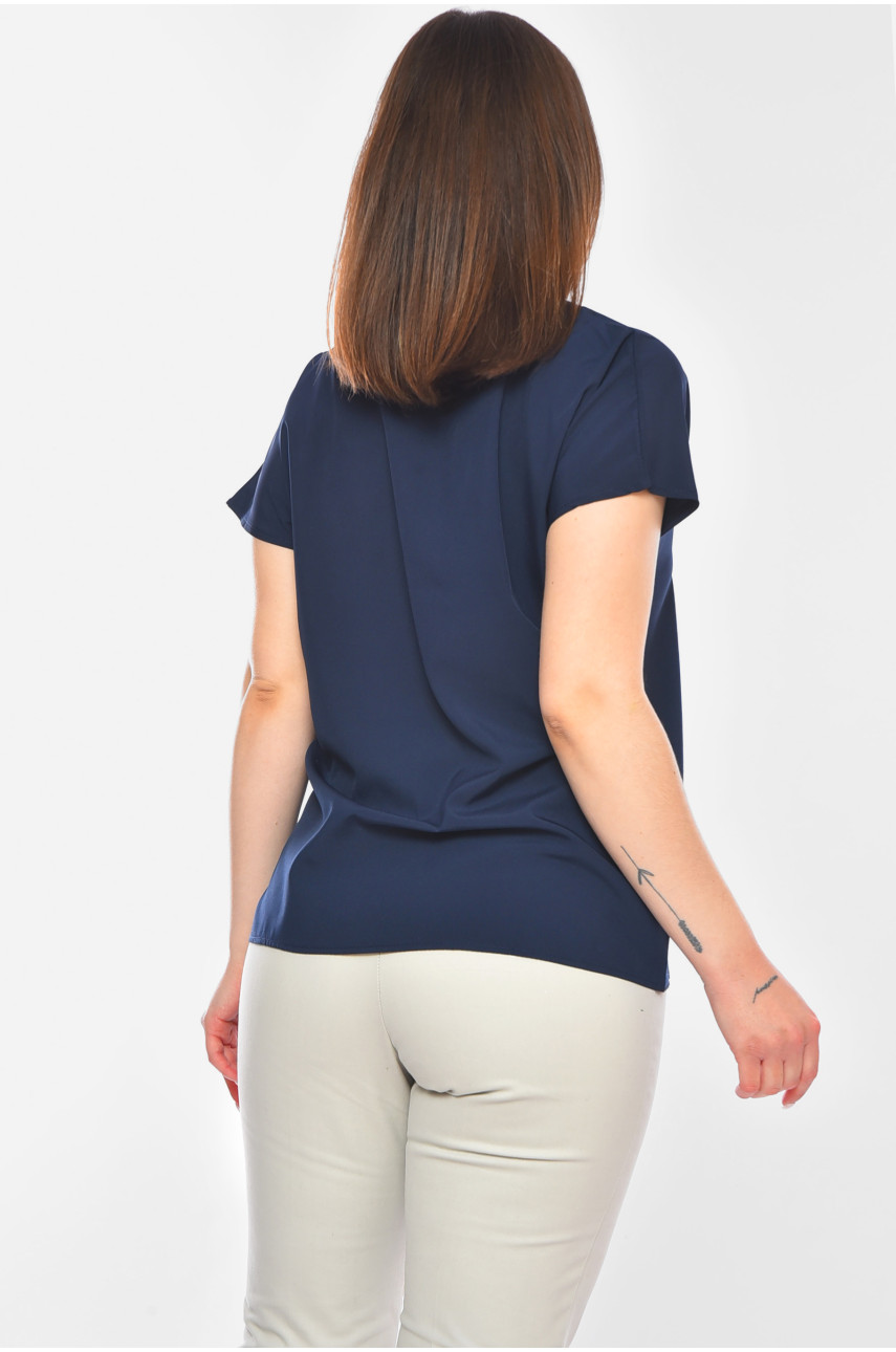 Блуза женская полубатальная тёмно-синего цвета 261 200973
