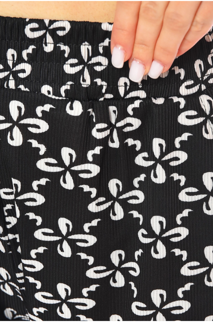 Штани жіночі напівбатальні чорного кольору А768 200975 Штани жіночі напівбатальні чорного кольору А768 200975