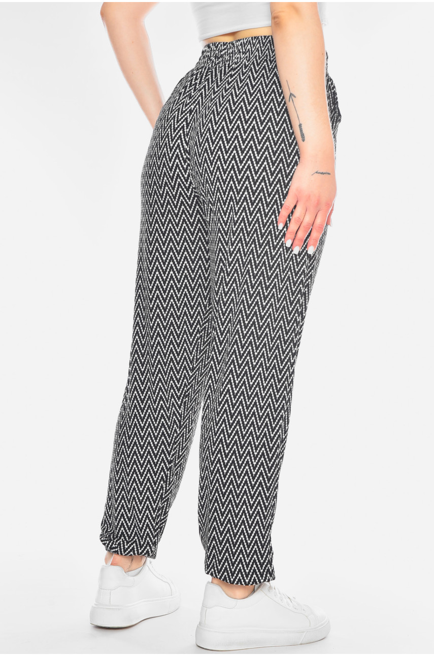 Штани жіночі напівбатальні чорного кольору А768 200978 Штани жіночі напівбатальні чорного кольору А768 200978