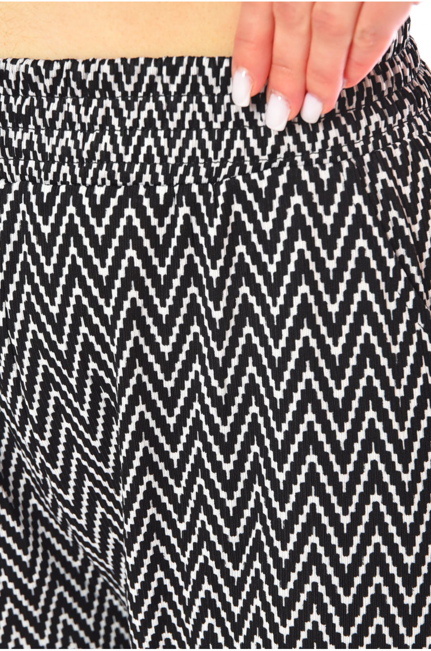 Штани жіночі напівбатальні чорного кольору А768 200978 Штани жіночі напівбатальні чорного кольору А768 200978