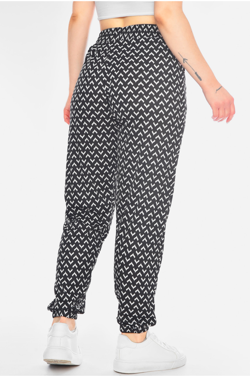 Штани жіночі напівбатальні чорного кольору А768 200979 Штани жіночі напівбатальні чорного кольору А768 200979