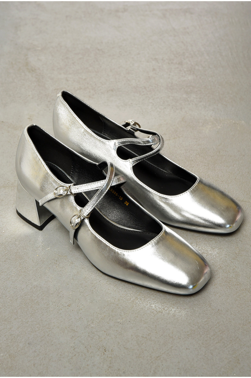 Туфли женские серебристого цвета L5886-16 200996
