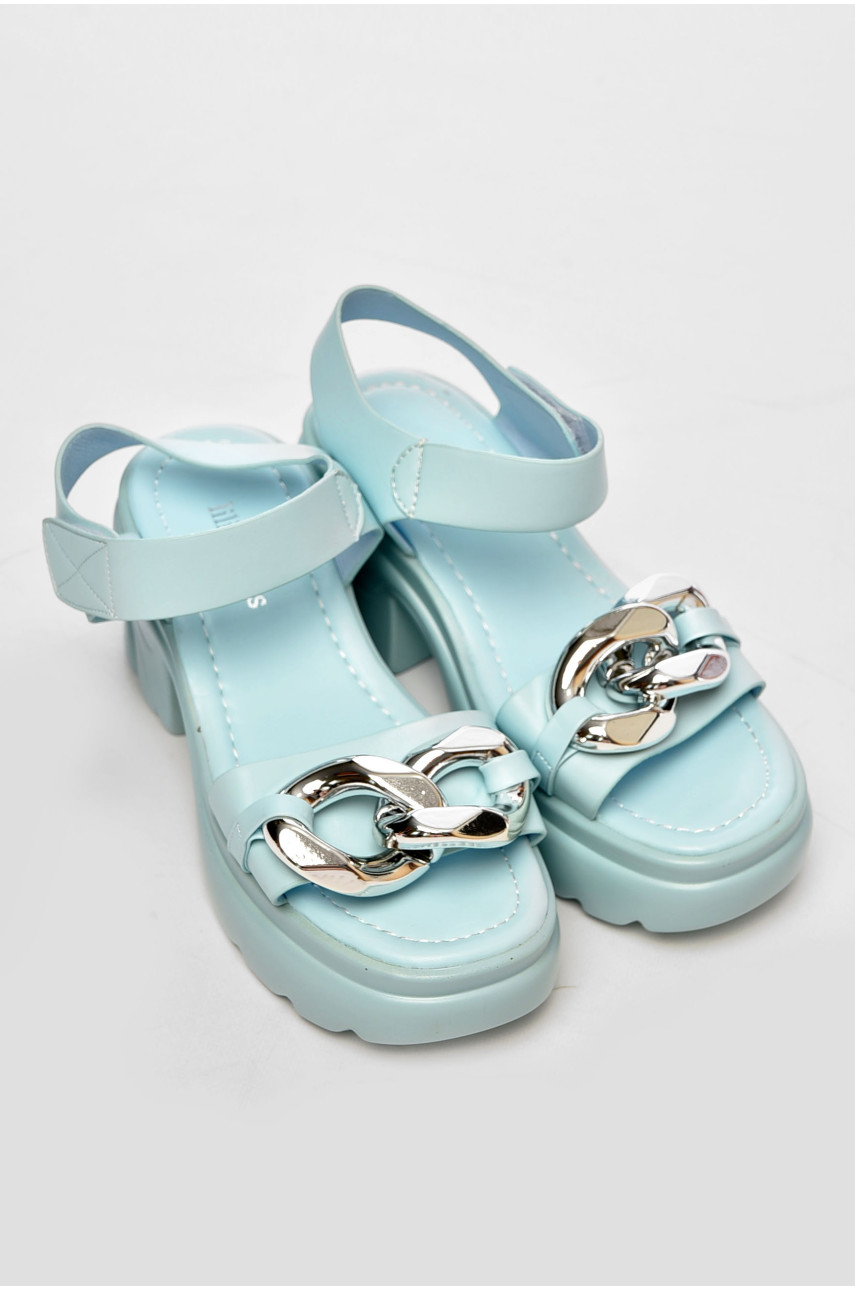 Босоножки женские голубого цвета а-5-2 201000 Босоножки женские голубого цвета а-5-2 201000