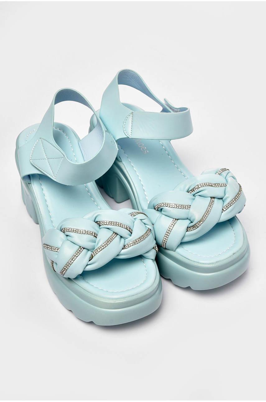 Босоножки женские голубого цвета а-1-2 201004 Босоножки женские голубого цвета а-1-2 201004