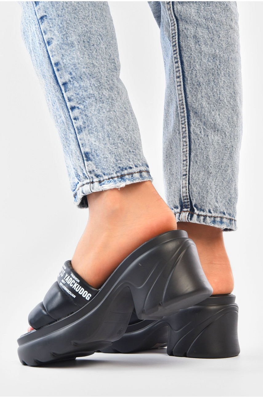 Шльопанці жіночі чорного кольору в-т4-1 201006