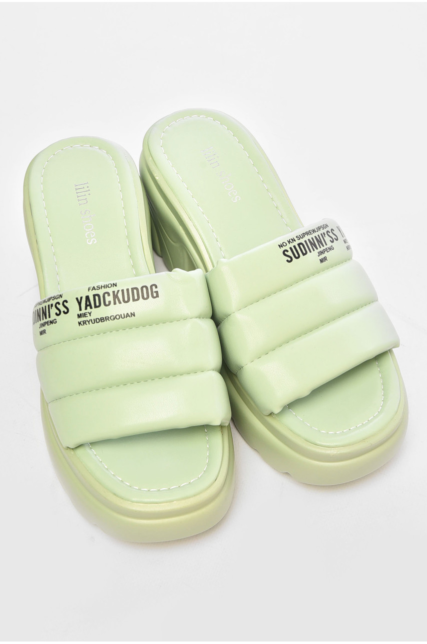 Шльопанці жіночі оливкового кольору в-т4-8 201008