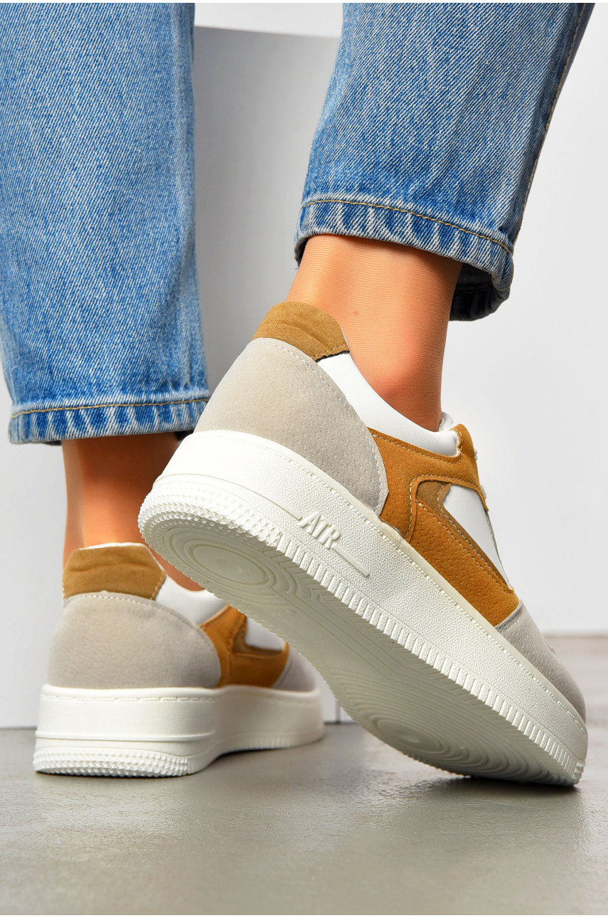 Кросівки жіночі білого кольору на шнурівці L-230 201019 Кросівки жіночі білого кольору на шнурівці L-230 201019