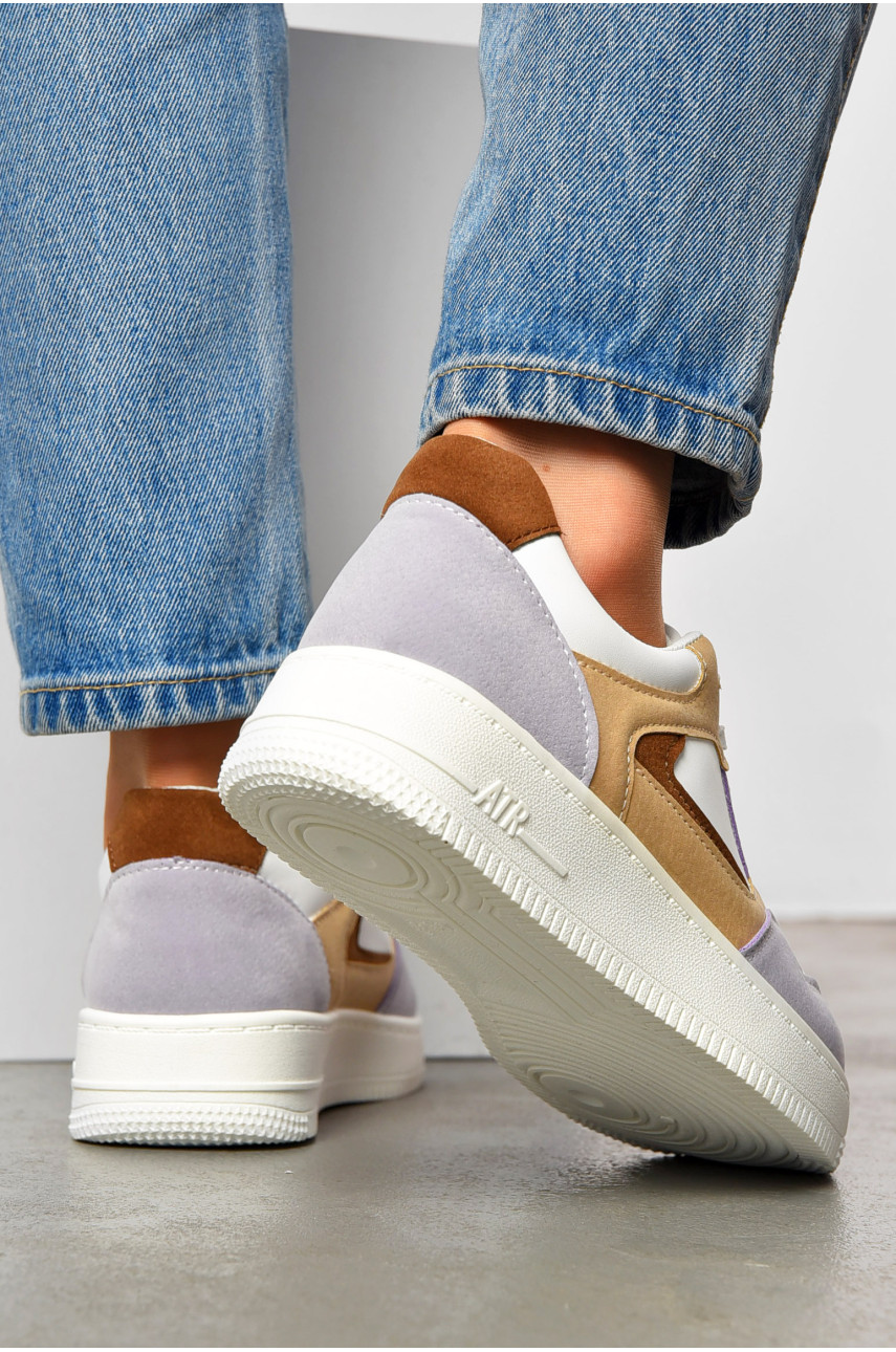 Кросівки жіночі білого кольору на шнурівці L-233 201023