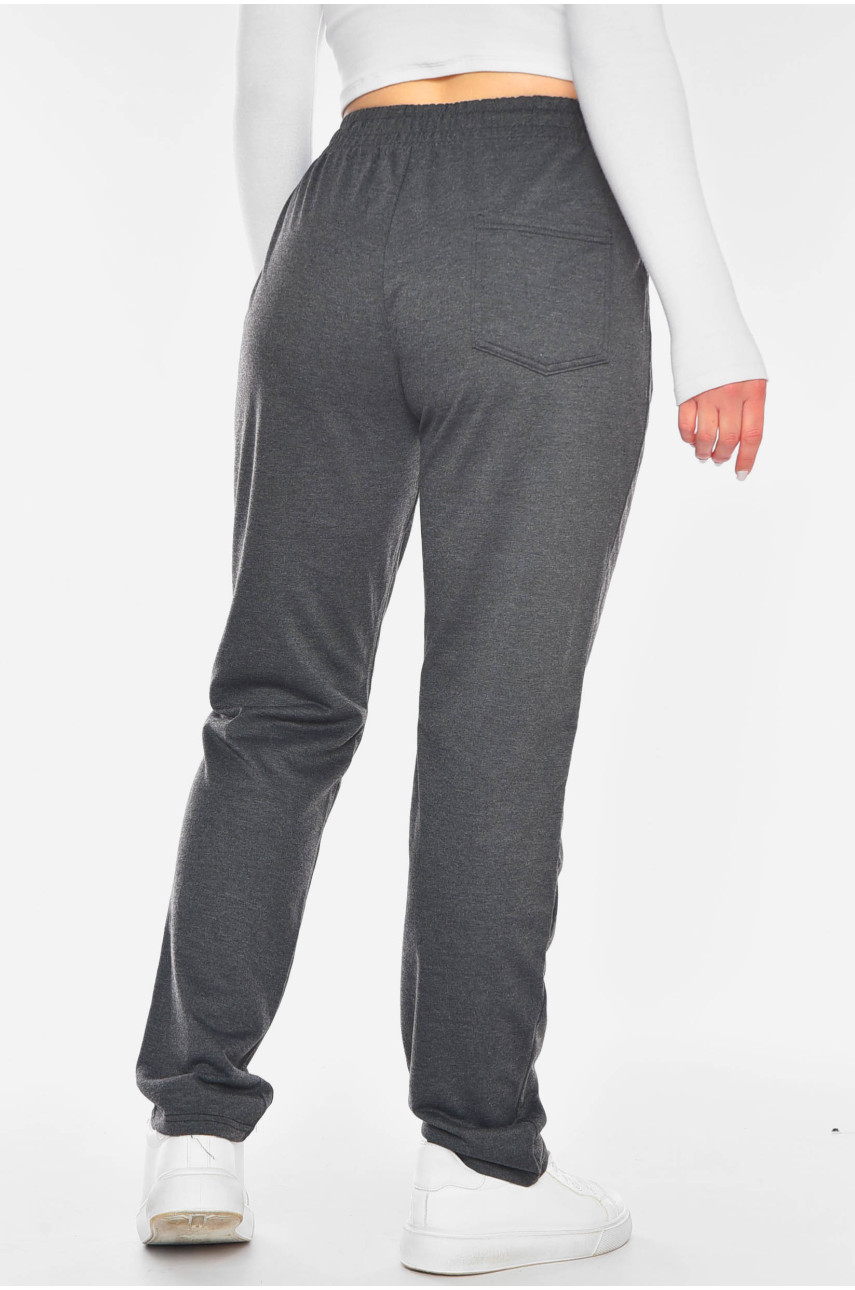 Спортивні штани жіночі напівбатальні сірого кольору 2076-17 201034 Спортивні штани жіночі напівбатальні сірого кольору 2076-17 201034