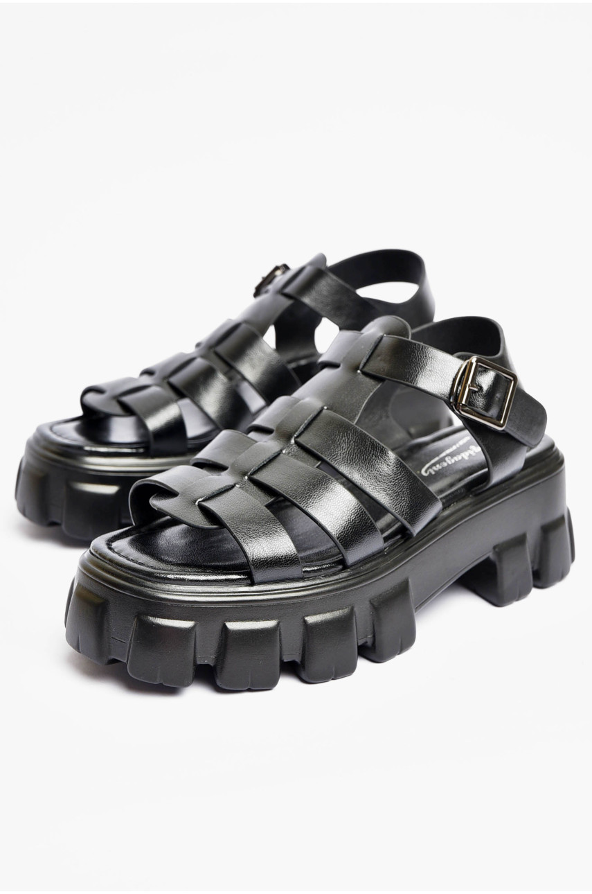 Босоножки женские черного цвета 9206-1 201035 Босоножки женские черного цвета 9206-1 201035