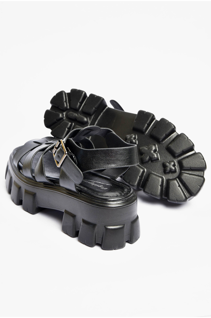 Босоножки женские черного цвета 9206-1 201035 Босоножки женские черного цвета 9206-1 201035