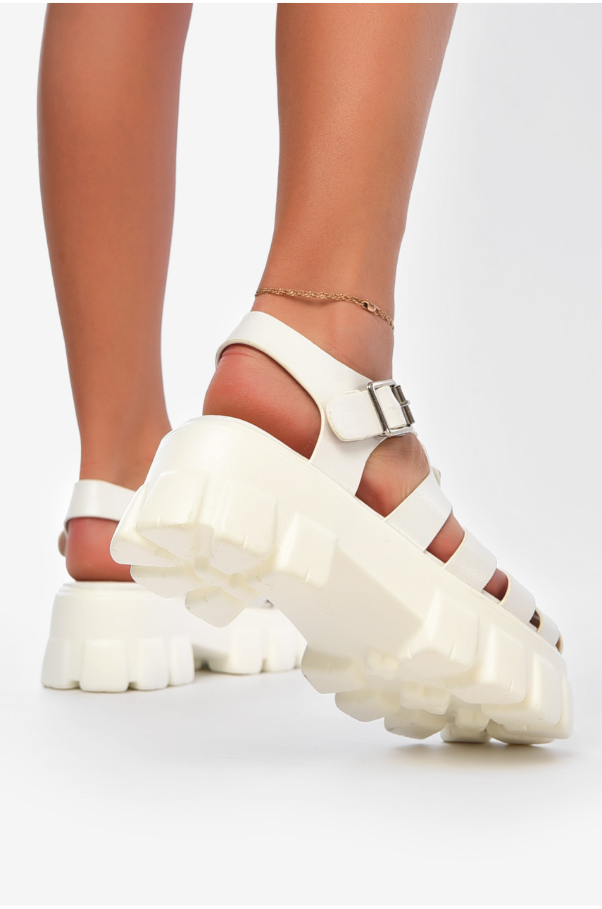 Босоножки женские белого цвета 9207-2 201036