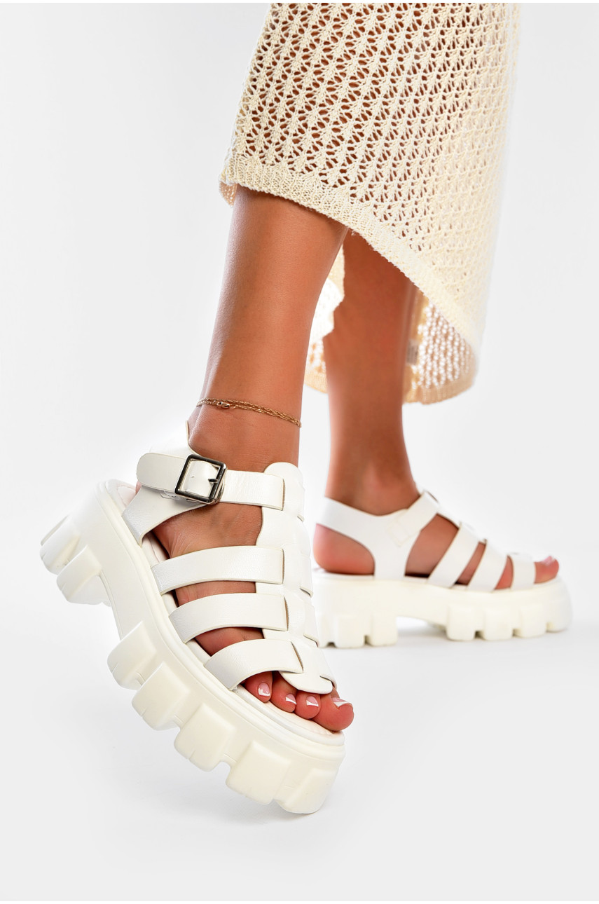 Босоножки женские белого цвета 9206-2 201037 Босоножки женские белого цвета 9206-2 201037