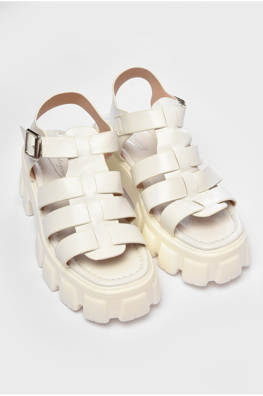 Босоножки женские белого цвета 9206-2 201037 Босоножки женские белого цвета 9206-2 201037