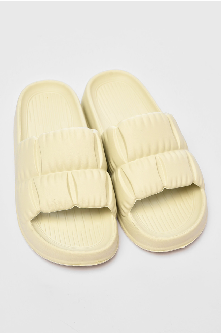 Шльопанці піна жіночі молочного кольору С-95 201048 Шльопанці піна жіночі молочного кольору С-95 201048