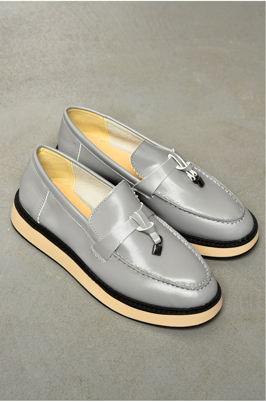 Туфлі-лофери жіночі сірого кольору YF80-6 201050