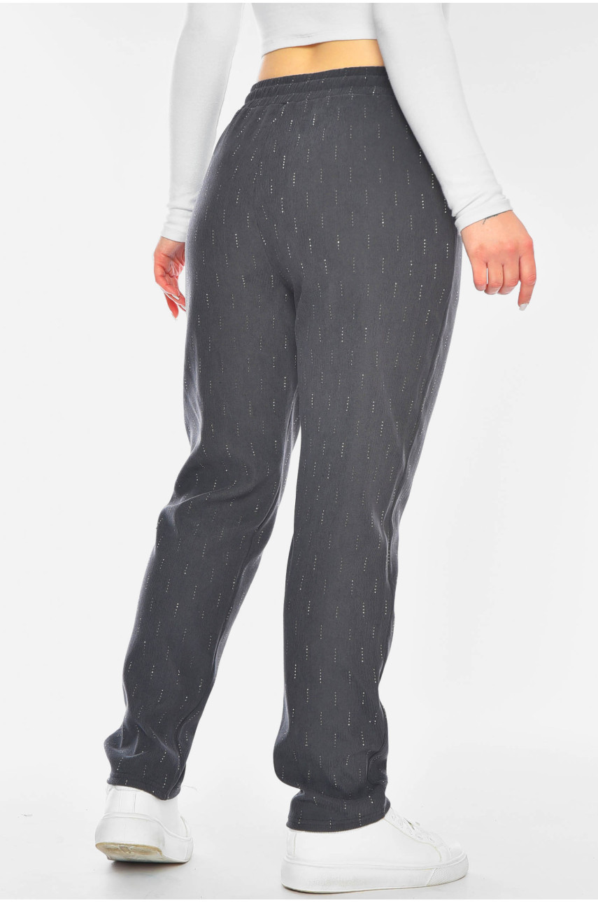 Штаны женские полубатальные серого цвета 9669-2 201051