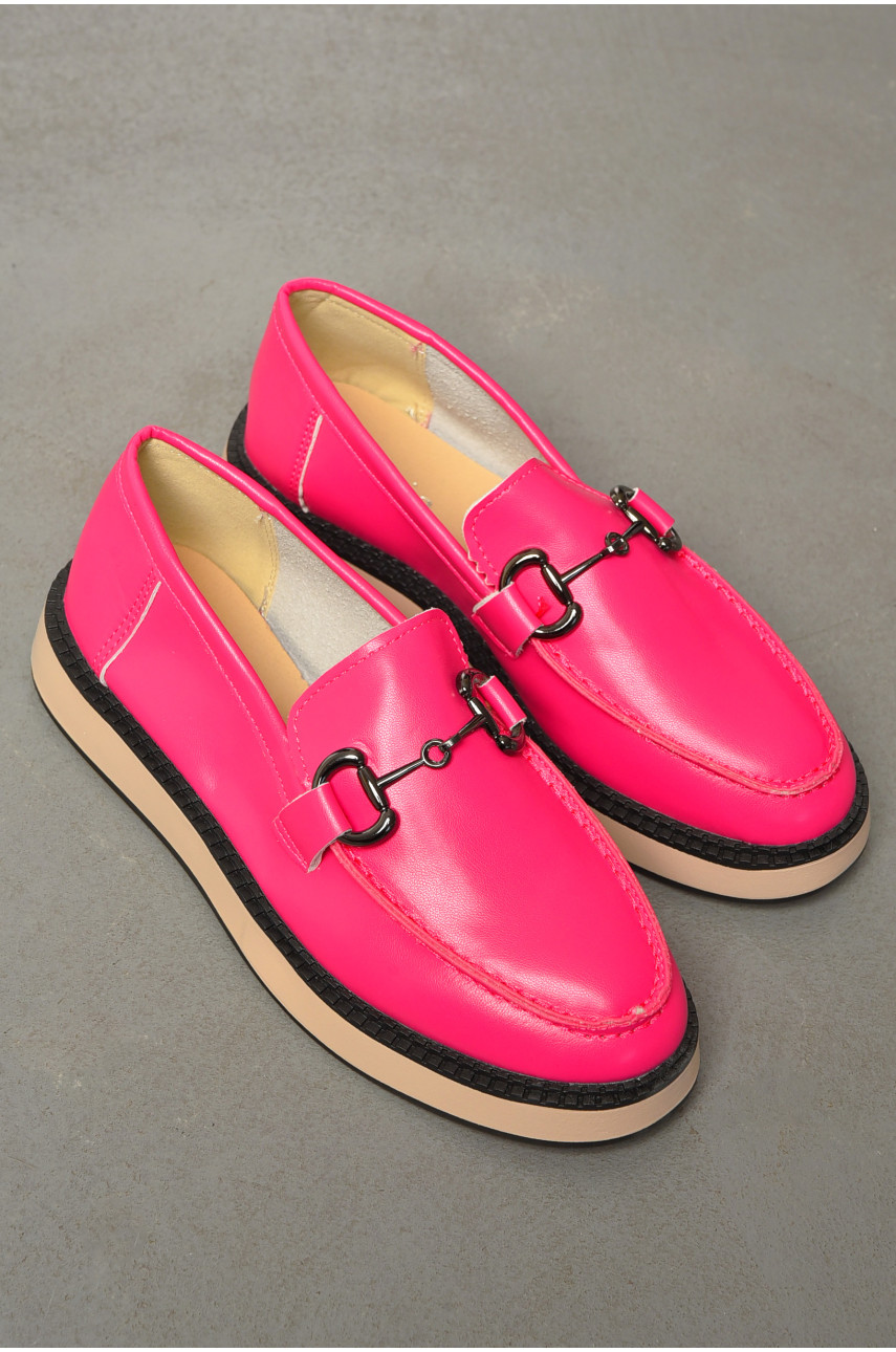 Туфли-лоферы женские малинового цвета YF82-8 201055