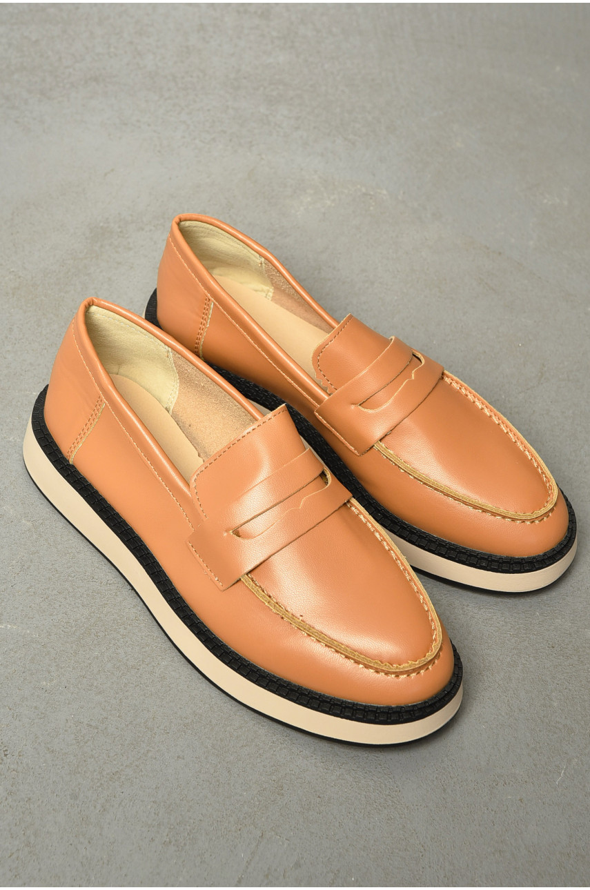 Туфлі-лофери жіночі коричневого кольору YF87-6 201056