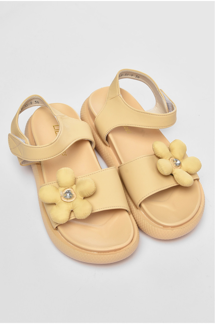 Босоножки женские бежевого цвета 33-9 201063