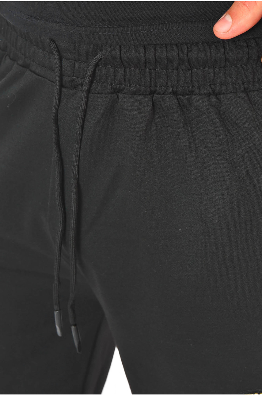 Спортивні штани чоловічі чорного кольору А787-8 201064 Спортивні штани чоловічі чорного кольору А787-8 201064