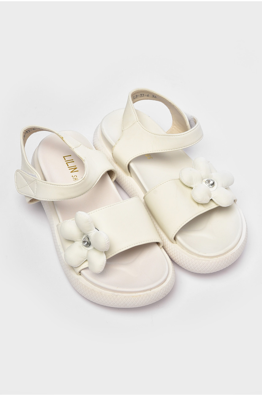 Босоножки женские белого цвета 33-6 201067