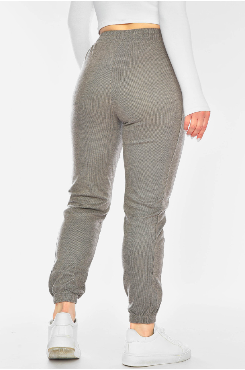 Штаны женские однотонные тёмно-бежевого цвета 177 201074