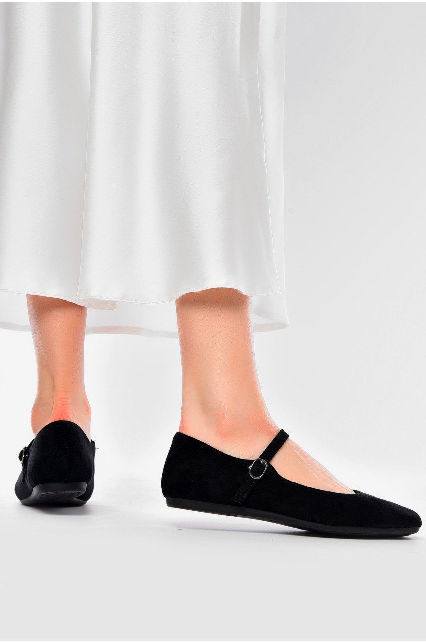 Балетки жіночі чорного кольору 165-20 201097