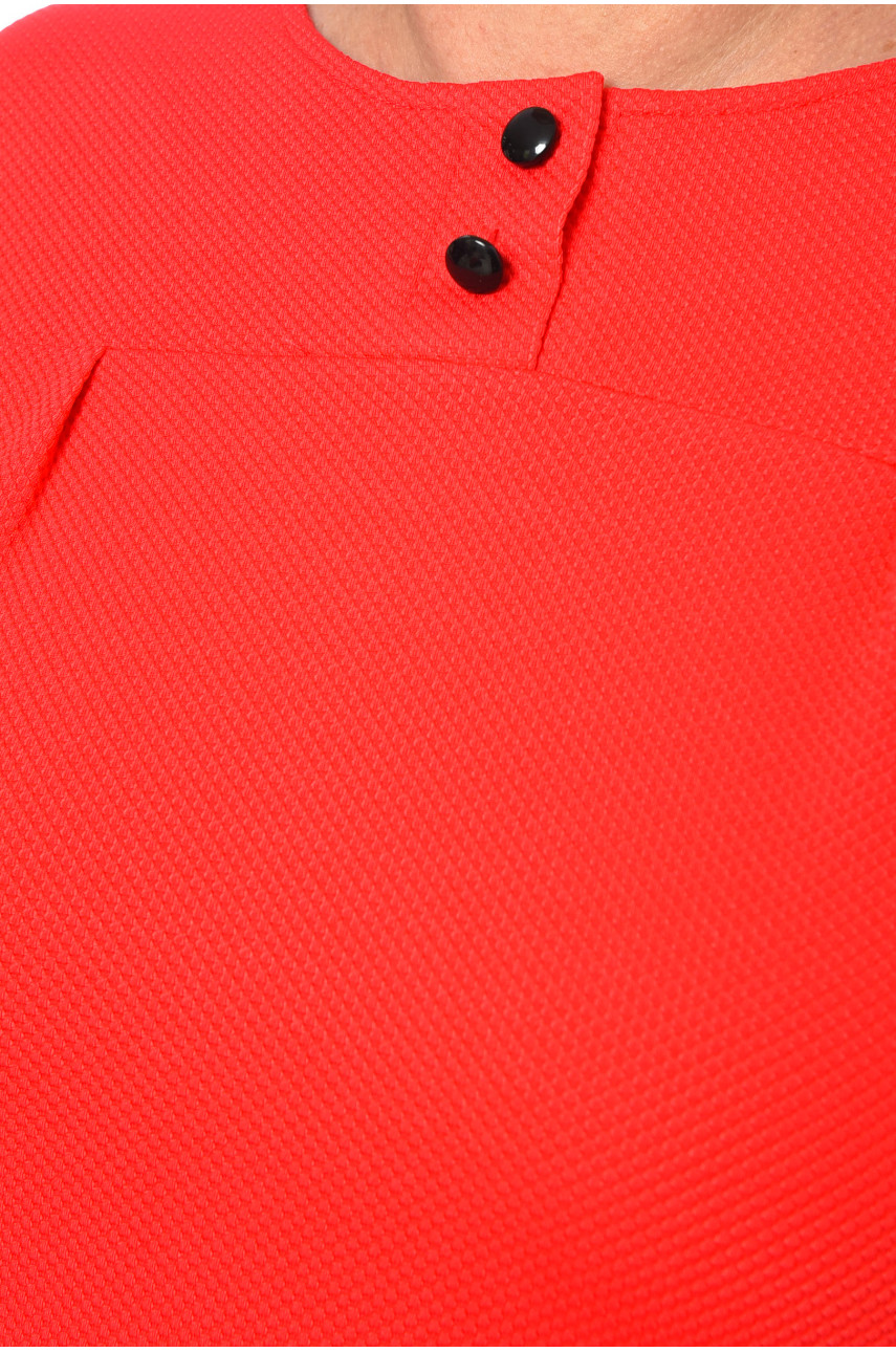 Платье женское батальное красного цвета 8134 201100 Платье женское батальное красного цвета 8134 201100