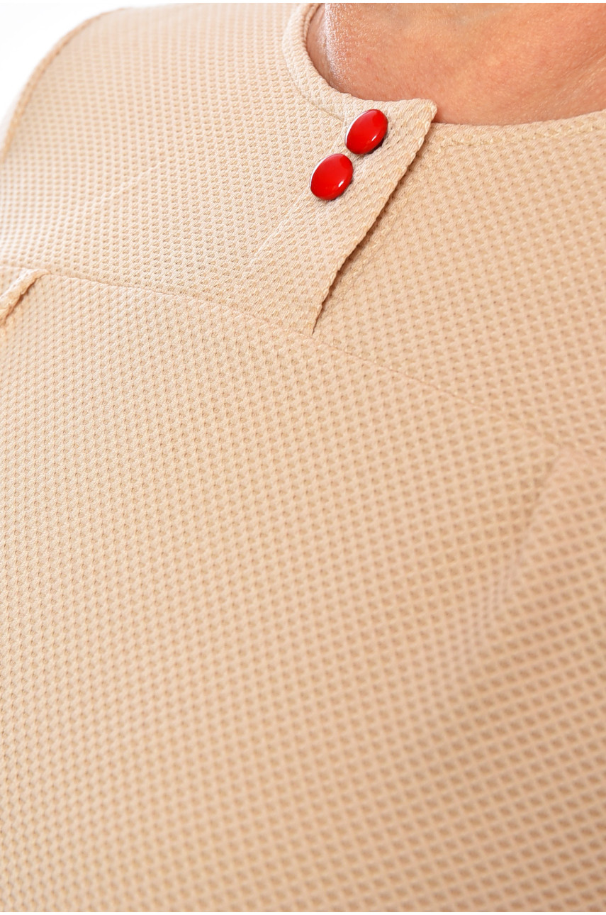 Платье женское батальное светло-бежевого цвета 8134 201104