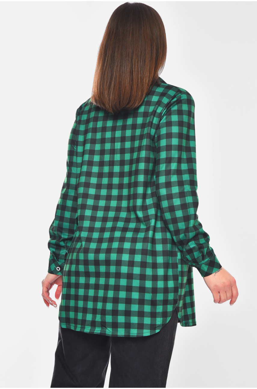 Сорочка жіноча напівбатальна зеленого кольору 8161 201116