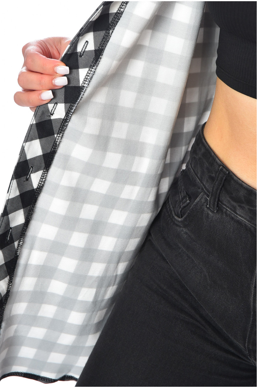 Сорочка жіноча напівбатальна сірого кольору 8161 201117