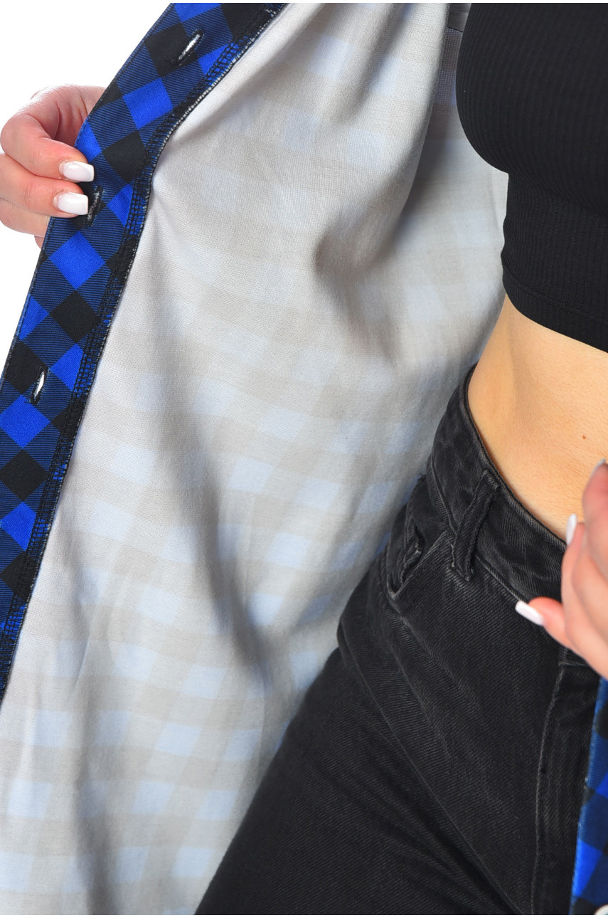 Сорочка жіноча напівбатальна синього кольору 8161 201118